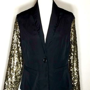 Sequin Sleeve Blazer